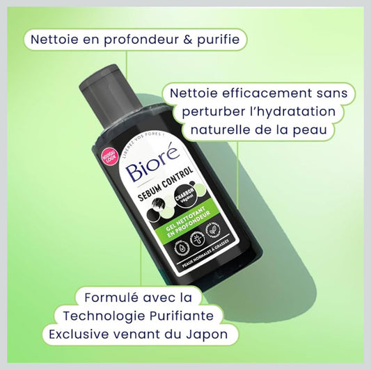 Biore Gel Nettoyant en Profondeur au Charbon 200 ml