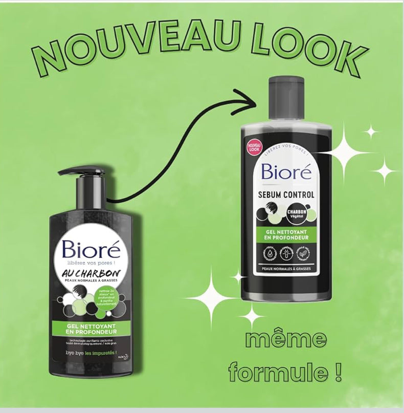 Biore Gel Nettoyant en Profondeur au Charbon 200 ml