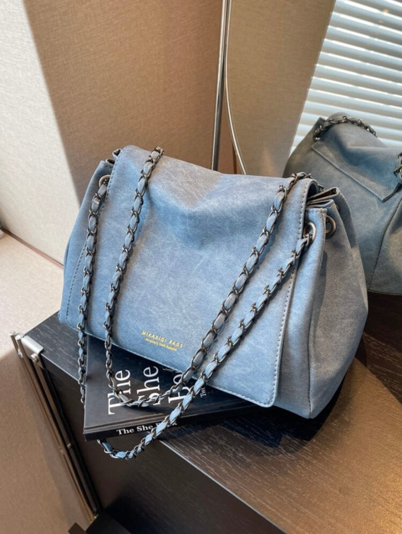 Sac à bandoulière et sac à bandoulière croisé élégant et délicat de grande capacité en couleur unie pour femme, nouvelle texture 2024