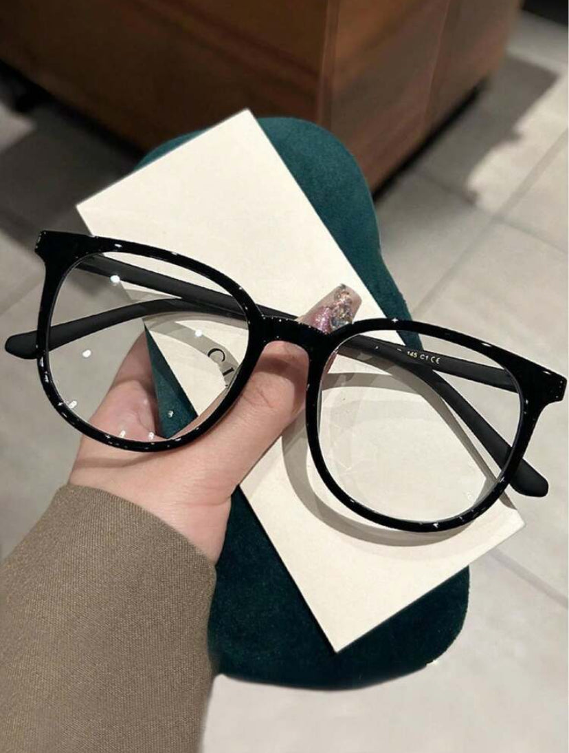 Lunettes de femmes à monture ronde en plastique léger, style classique et décontracté, élégant et moderne, avec branches peintes en caoutchouc