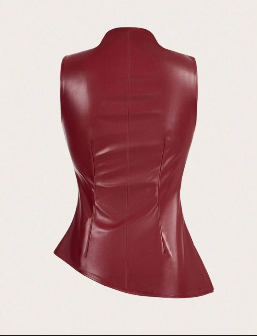 SHEIN Essnce Corsage grande taille pour femmes, pour copine et moi, Top bourgogne, chemisiers femme, robes d'automne pour femmes, vêtements de Noël pour femmes, débardeur, robes de soirée pour femmes, chemisier rouge