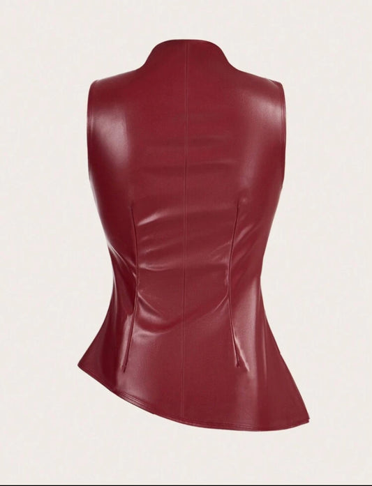 SHEIN Essnce Corsage grande taille pour femmes, pour copine et moi, Top bourgogne, chemisiers femme, robes d'automne pour femmes, vêtements de Noël pour femmes, débardeur, robes de soirée pour femmes, chemisier rouge