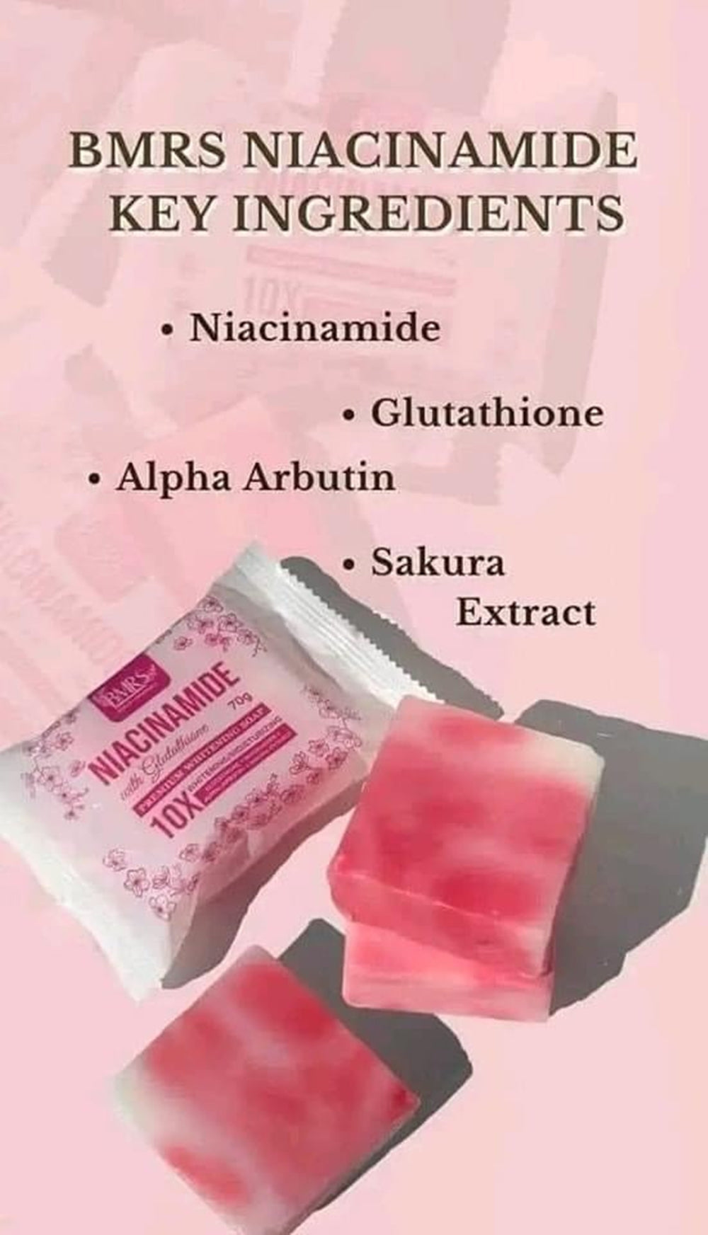 BMRS Niacinamide & Glutathione Premium Brightening Soap – 70 g
