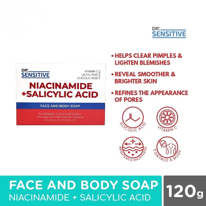 DR SENSITIVE Niacinamide & Salicylic Acid Soap – 120 g