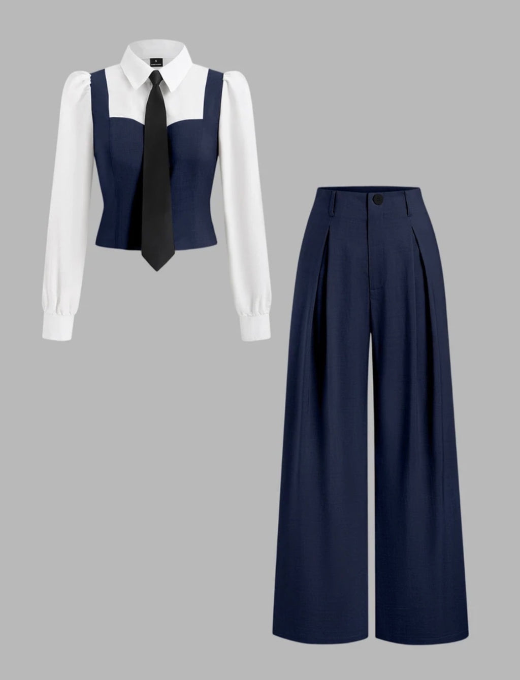Ensemble de 2 pièces style Preppy pour femmes