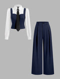 Ensemble de 2 pièces style Preppy pour femmes